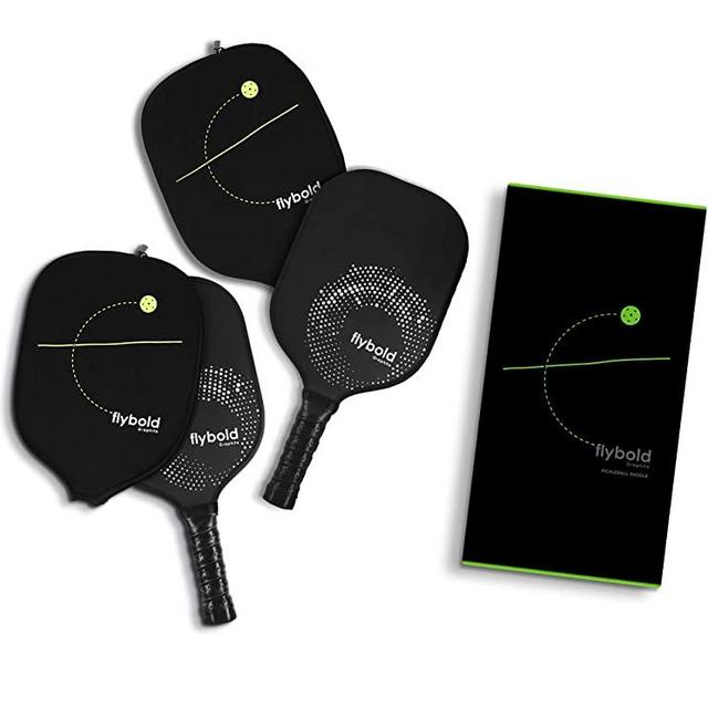 flybold Pickleball Paddle Graphite Face Honeycomb Composite Core Lightweight Pickleball Racket Neoprene Case Perfect Cushioned Grip 4.25In Ideal for Beginners Professional Men Women Kid Outdoor
