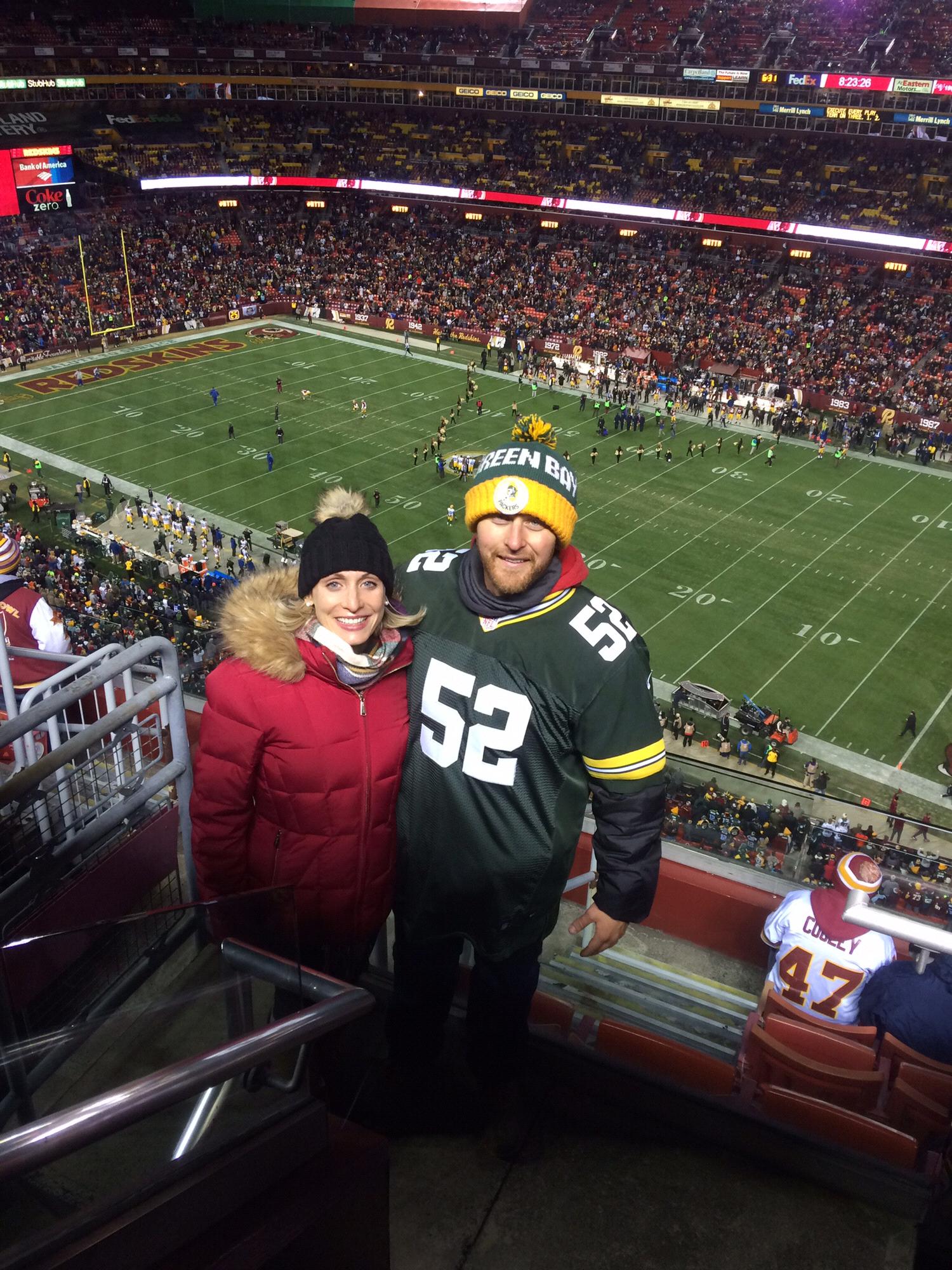 Sharing in his love of the Packers early on.