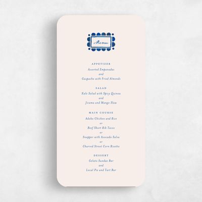 Beige Rounded Wedding Menu - Fayvel