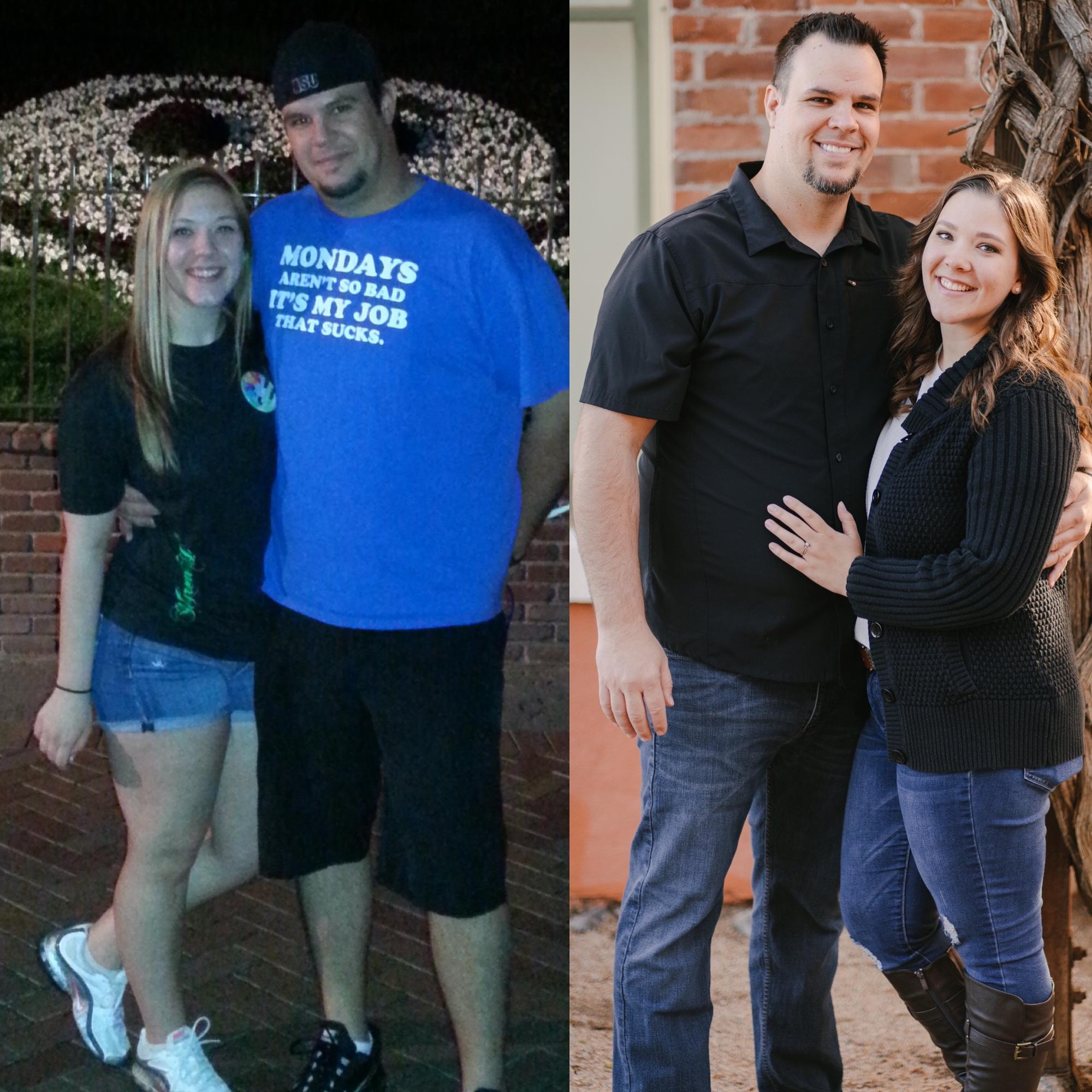 First picture together and most recent. 8years and counting together