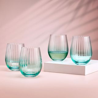 Good Days Stemless Wine Glass, Set of 4