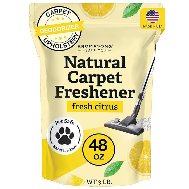 Aromasong Carpet Deodorizer - 100% Natural Carpet Freshener Powder - Safe For Pets - Carpet Powder For Vacuuming - Upholstery Deodorizer - Effective Pet Odor Eliminator For Strong Odor & Pet Urine
