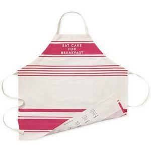 "Eat Cake for Breakfast" Diner Stripe Apron