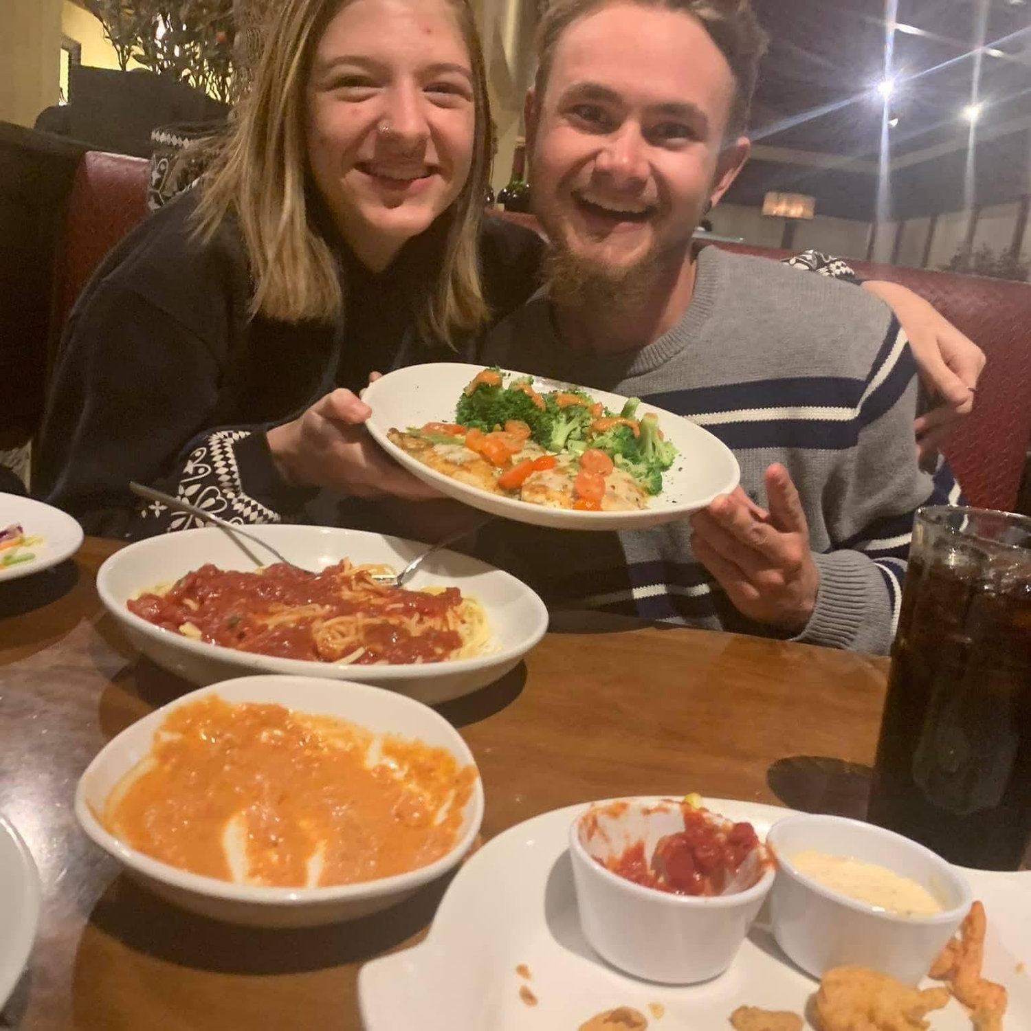 First Olive Garden trip with Hannah, I told her on the drive back I was going to marry him