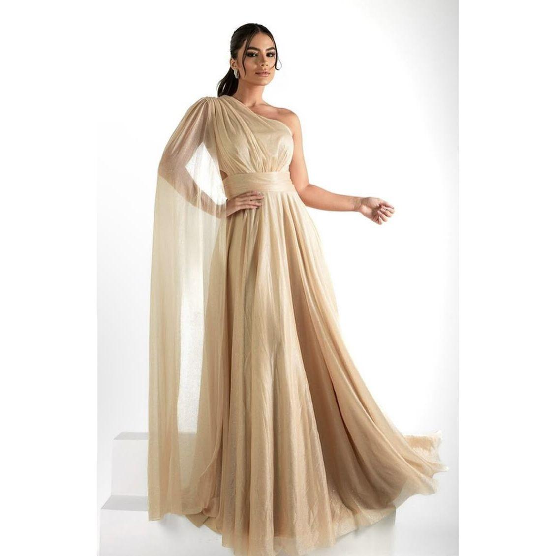 PRINCIPAL SPONSORS: Beige Floor Length Gown