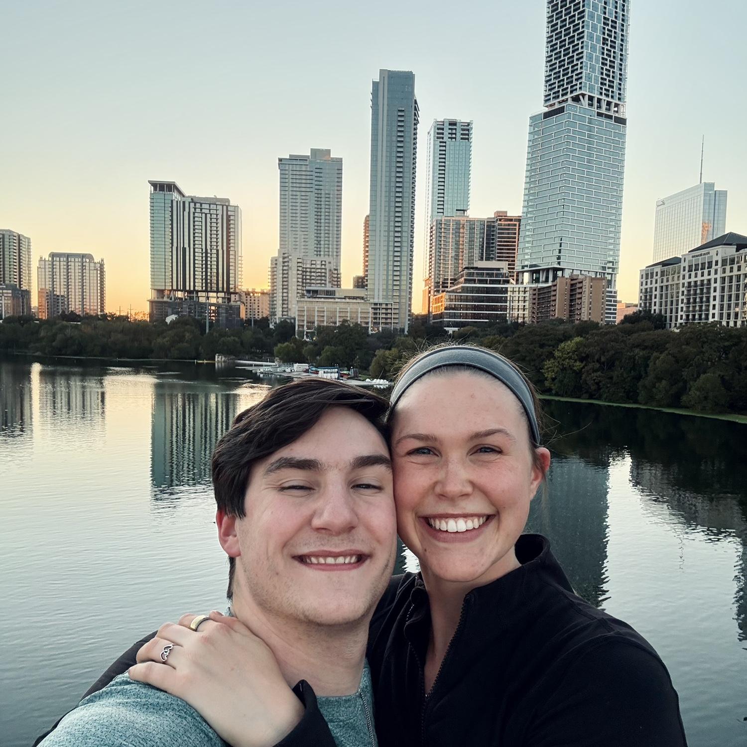 Us now, happy as ever living in Austin!