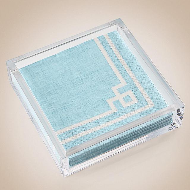 Caspari Acrylic Crystal Lucite Luncheon Napkin Holder