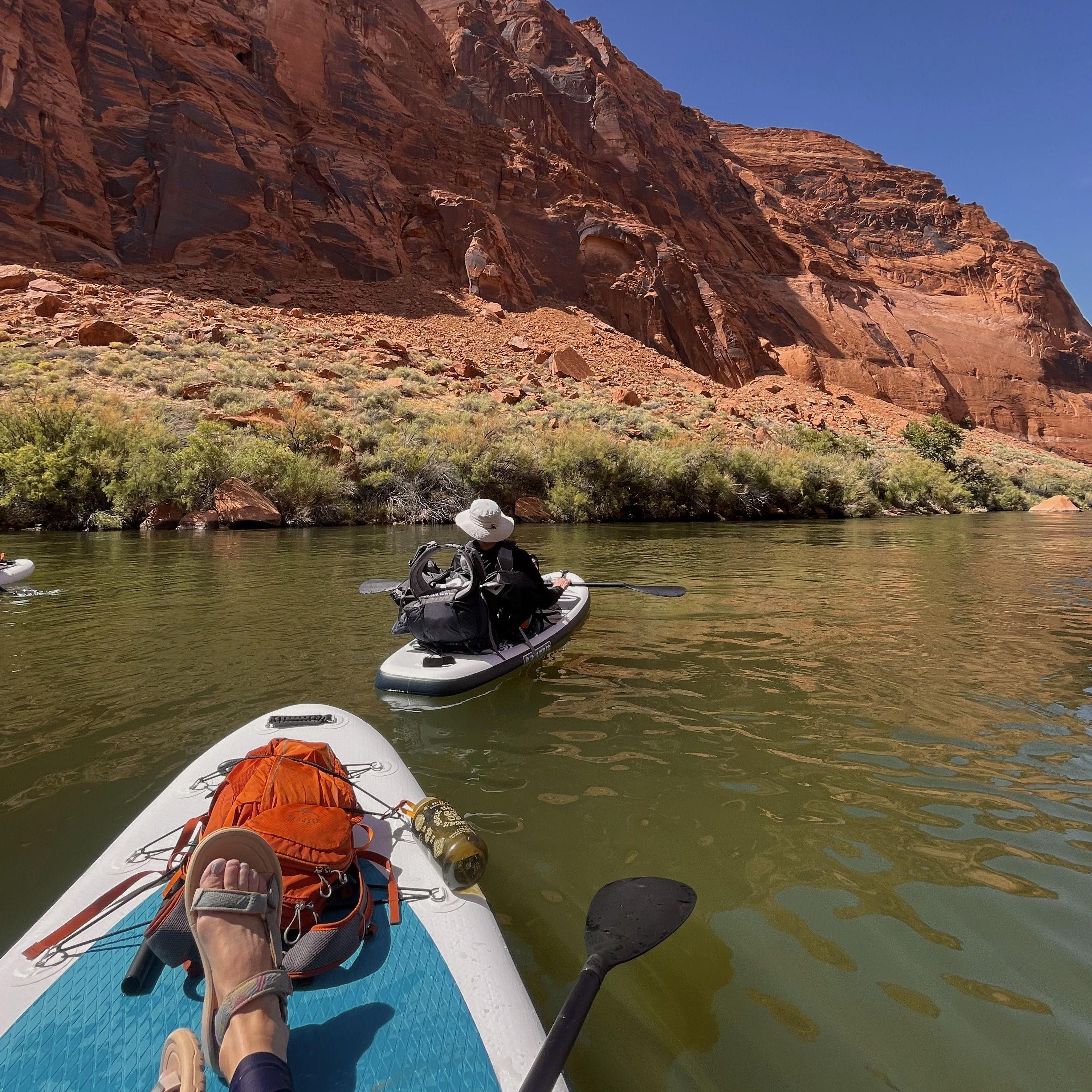 one of our favorite adventures to date - paddle boarding in the grand canyon. 
this is the only pic we took together on that trip.