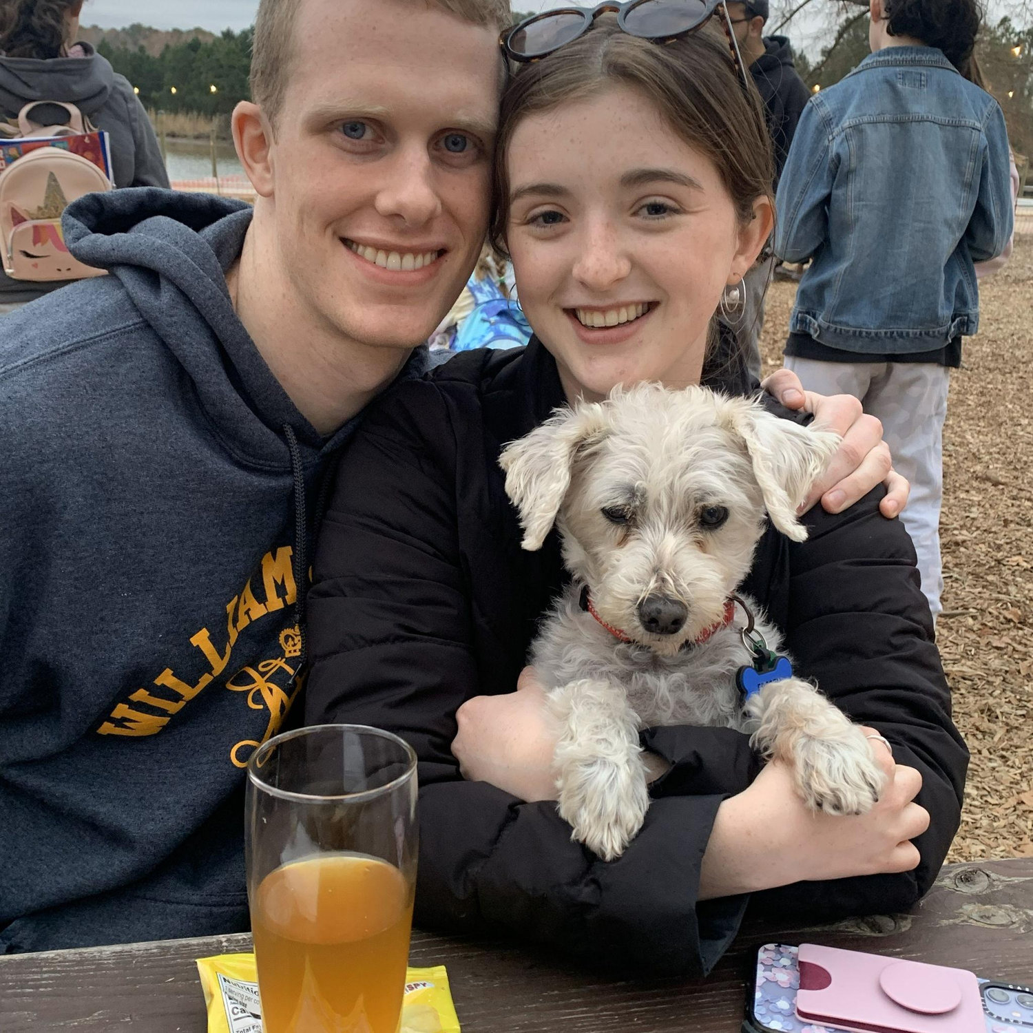 Lazy afternoon at Billsburg Brewery with Frosty.