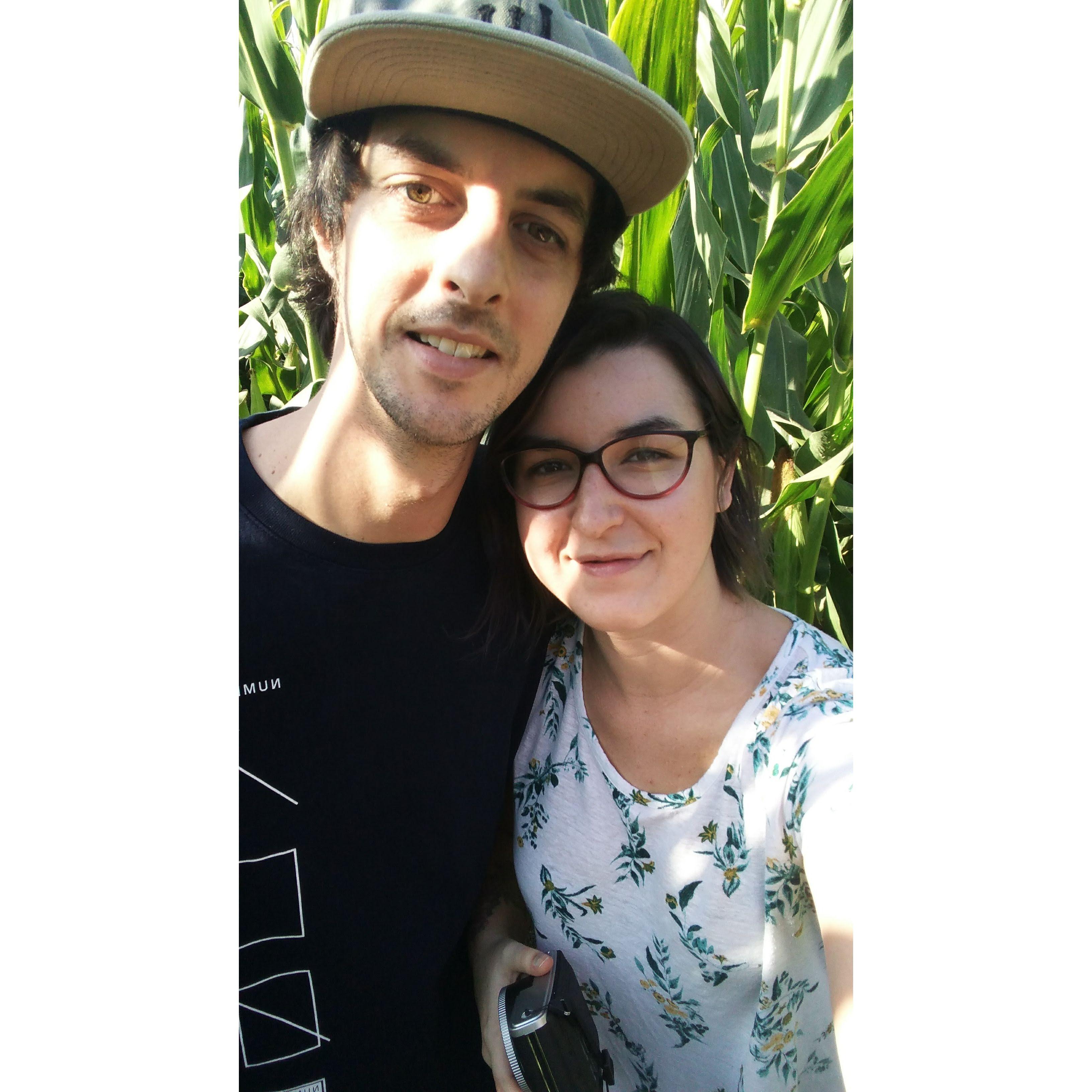 Our first year doing a corn maze around Halloween time.