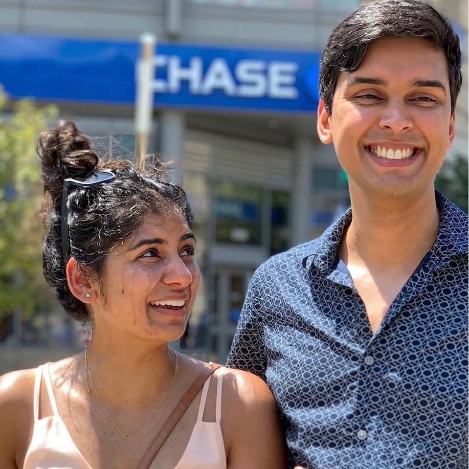 The aftermath of our engagement! Though Priyal was wearing waterproof mascara, it was no match for her happy tears and the DC heat