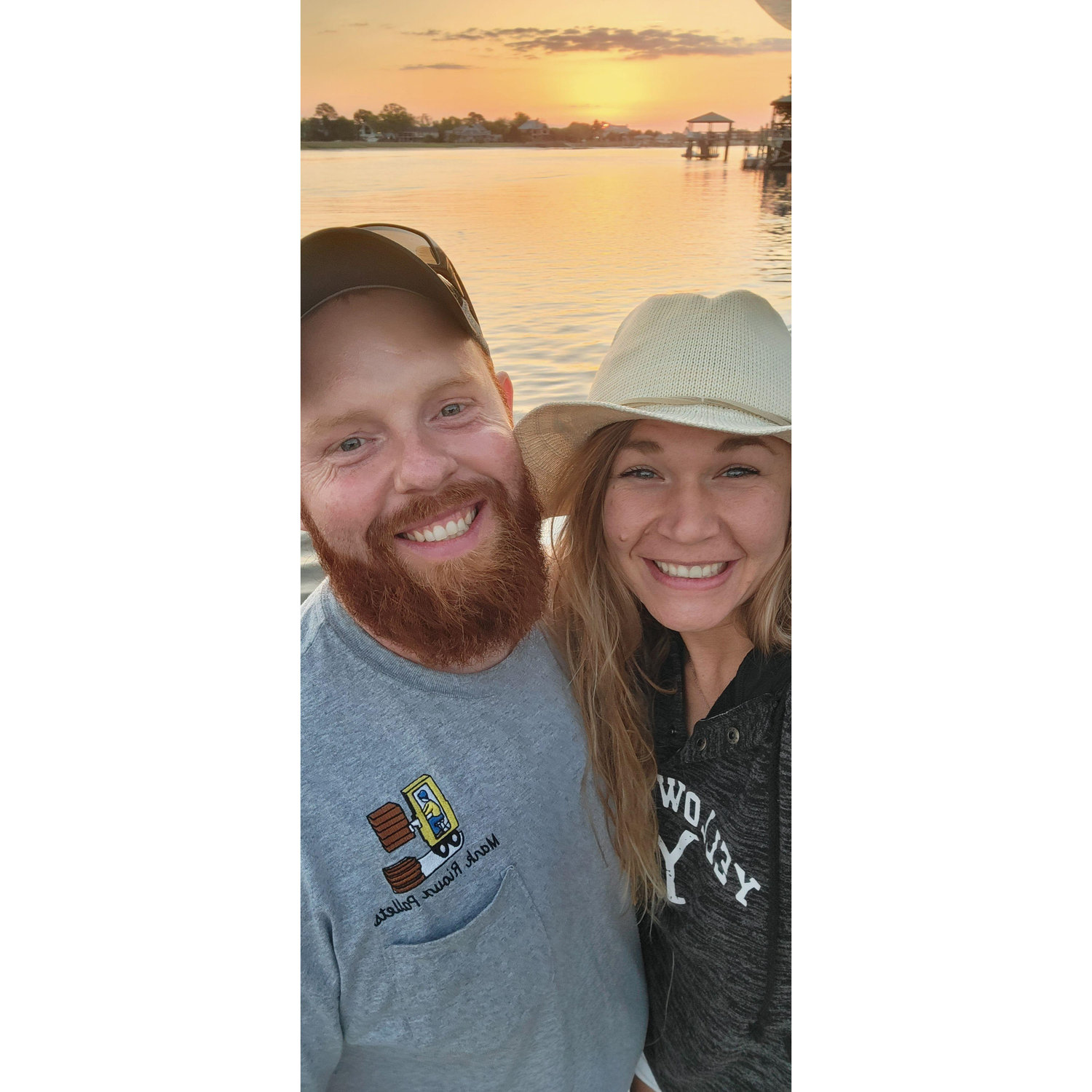 First time going to dinner together via a boat, Thanks Hendersons & Bostroms!