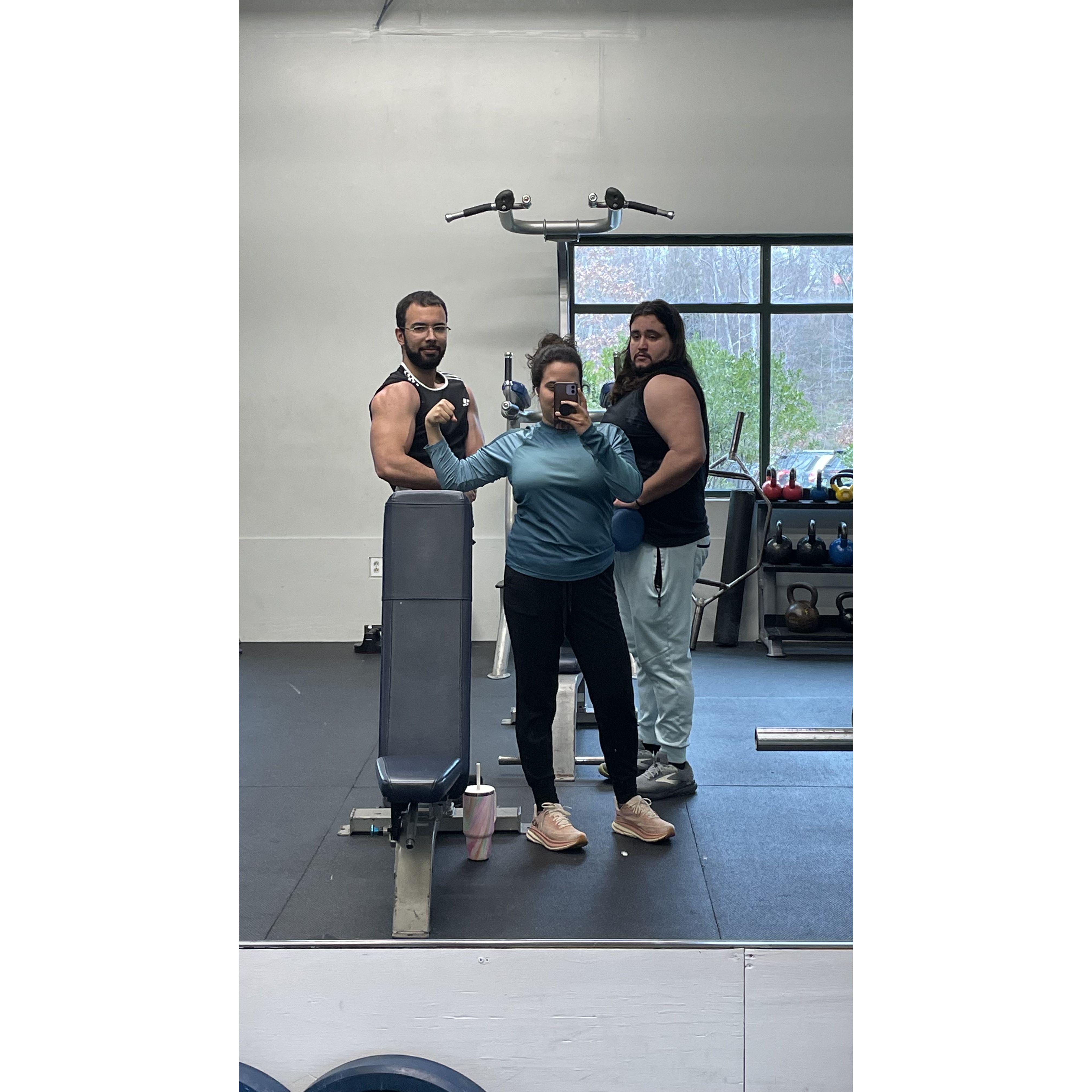 One of our favorite things to do... going to the gym