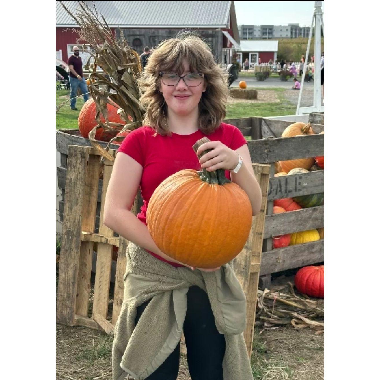 Pumpkin time well spent with Auntie April and cousins!