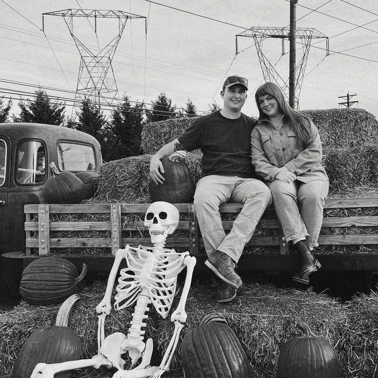 10/19/24 Us with Mr. Skellington at Yesteryear Farms.