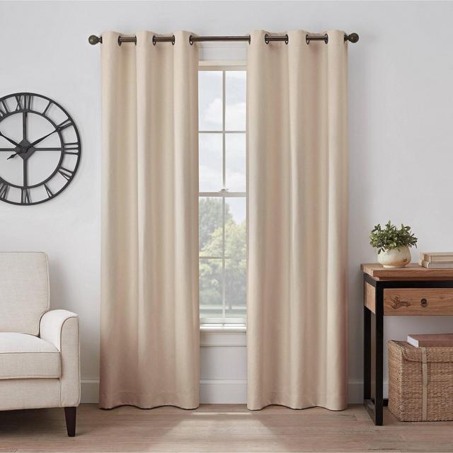 95"x40" Gabriella Absolute Zero Total Blackout Window Panel Cream - Eclipse