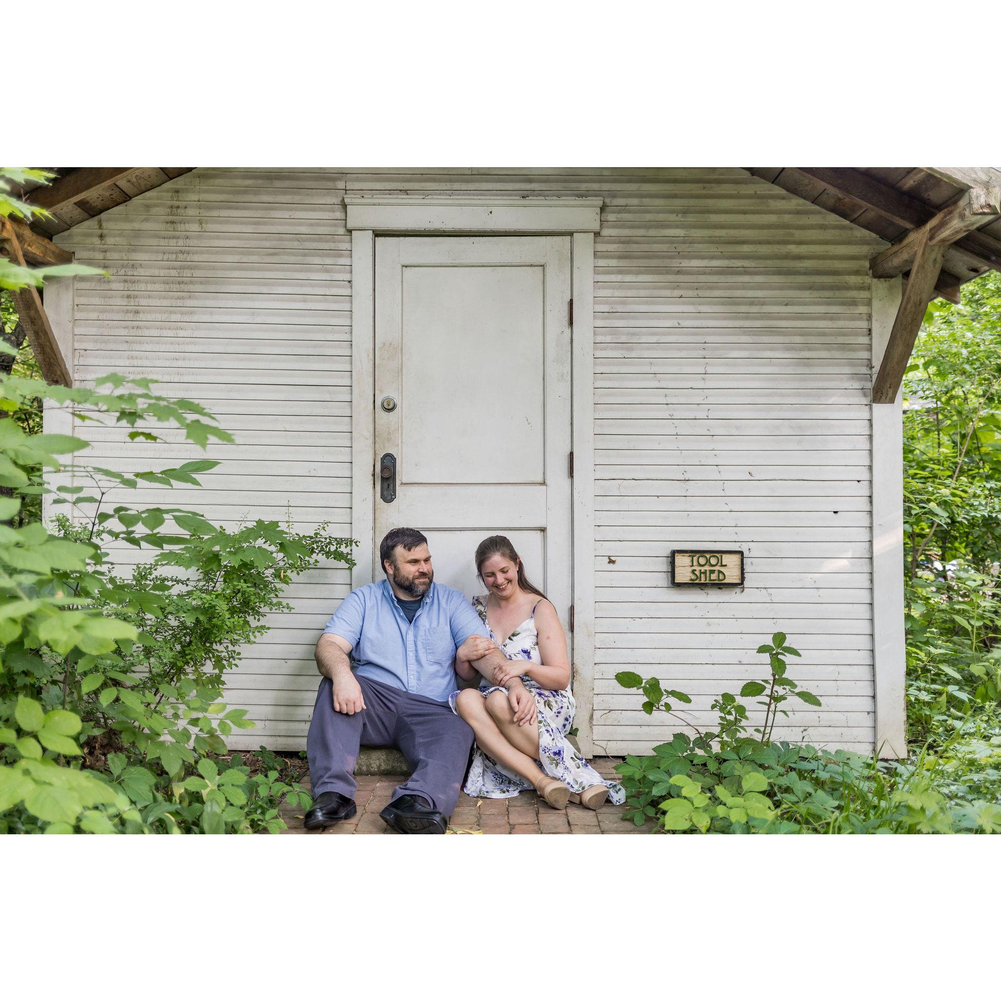 We did an Engagement photo shoot through Minnetrista's paths and gardens in June of 2023.