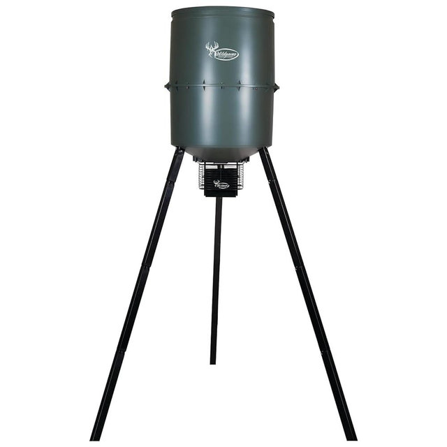 WILDGAME INNOVATIONS Quick-Set Pro 270lb Game Feeder with Digital Timer Durable Varmint-Proof Tripod Corn/Pellet Deer Hunting Feeder with 1-6 Available Feed Times & 50-feet Radius