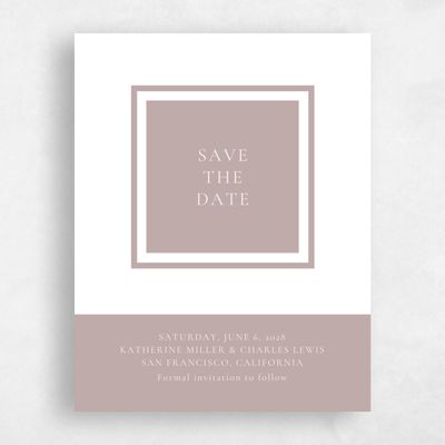 Purple Typography Wedding Save the Date - Potter Frame