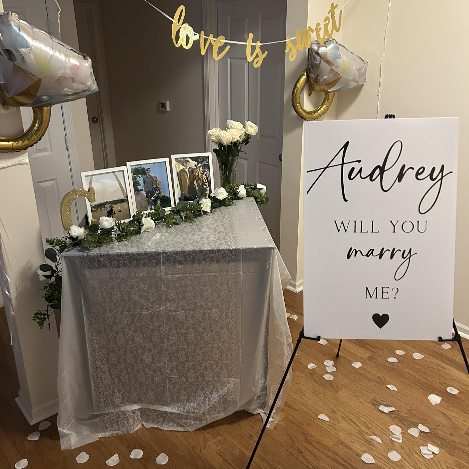 The proposal setup when we walked in