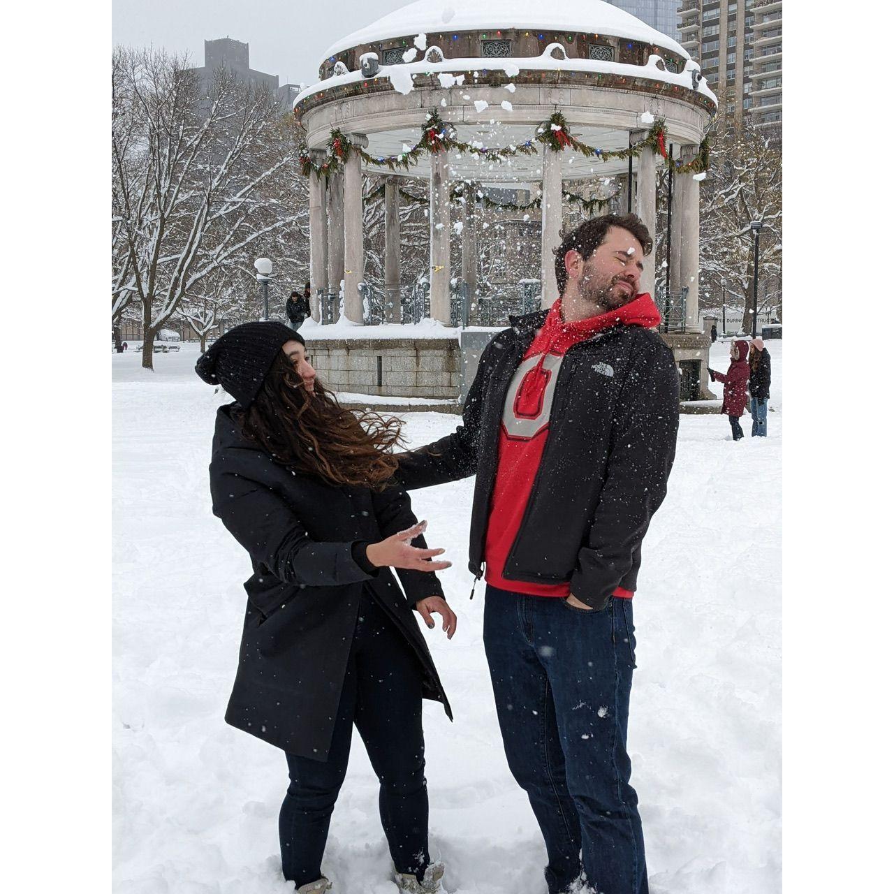 Snow day in Boston Commons