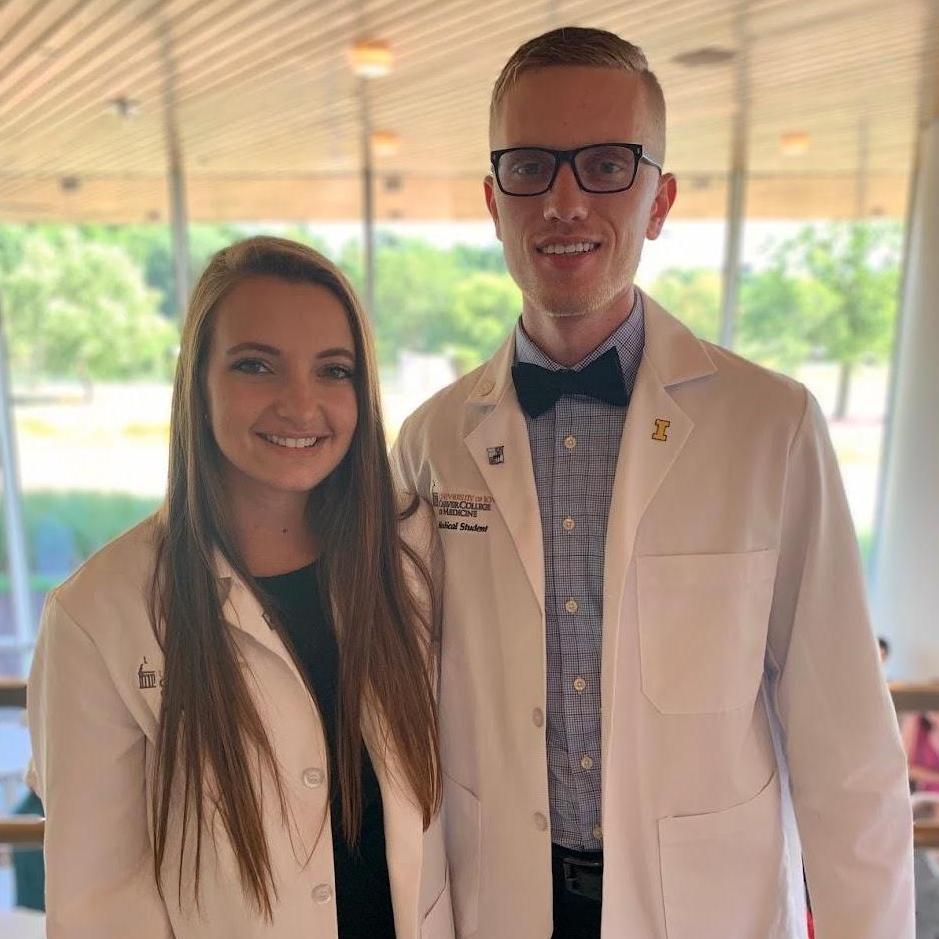 Our first picture together following our White Coat Ceremony