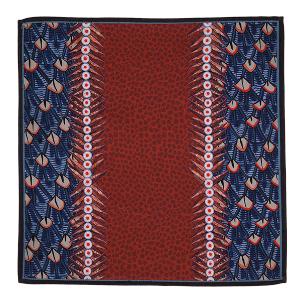 Feather Napkins in Royal Red