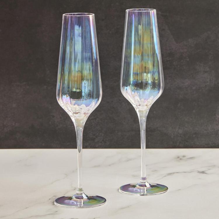 Anton Studio Designs Soho Set of 2 Champagne Flutes Gold