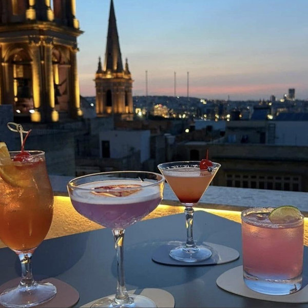 Rooftop Drinks in Valletta