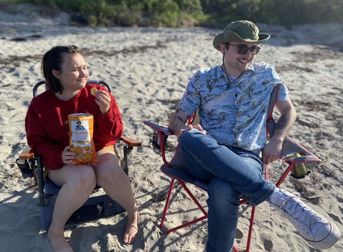 Us on the beach. This one really captures the spirit of our relationship!