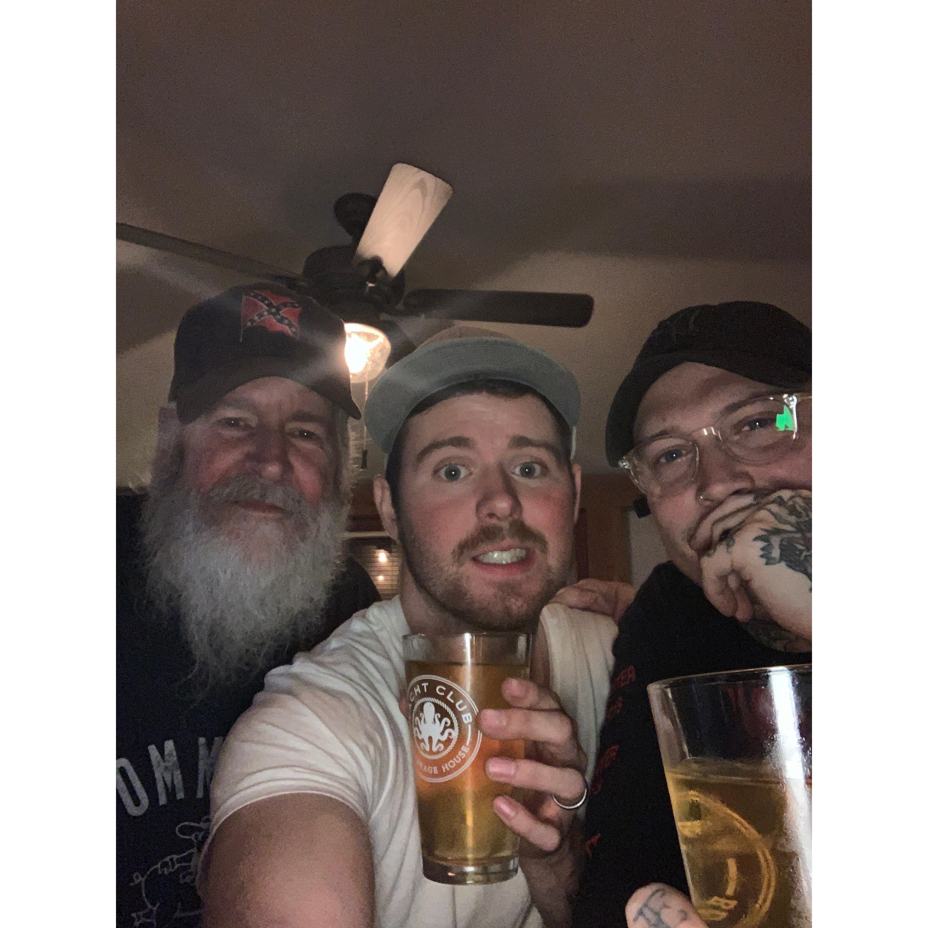 The soon to be father in law, the fiancé, and my big brother 😍