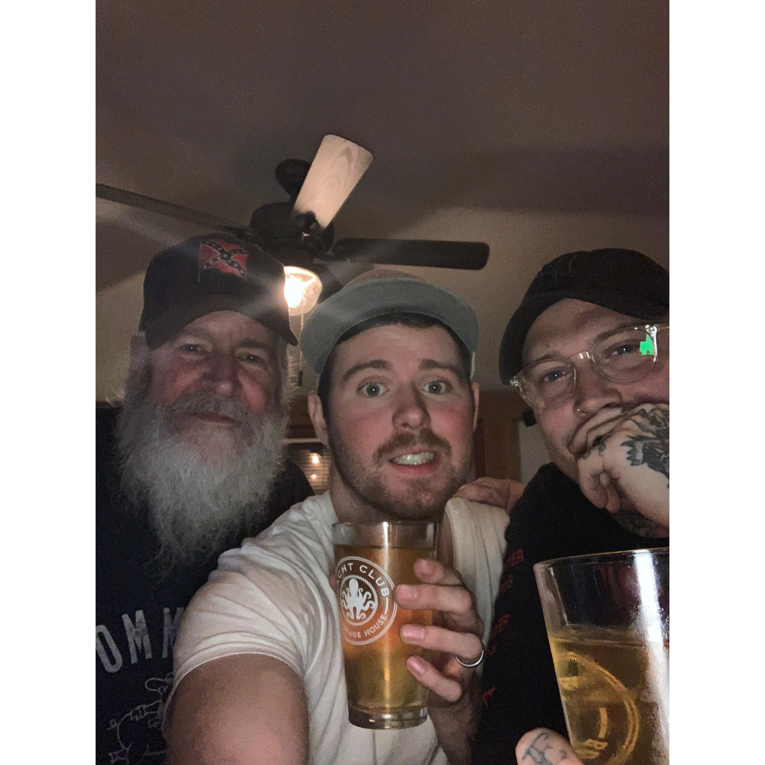 The soon to be father in law, the fiancé, and my big brother 😍
