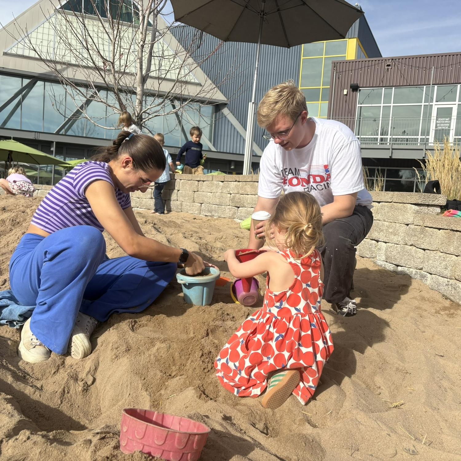 In the Denver Children’s Museum sandbox with Andy’s cousin Xio 11/15/25