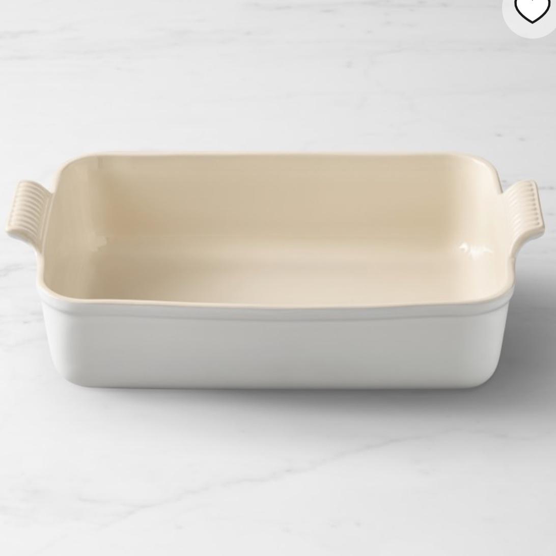 Le Creuset® Heritage Deep Rectangular Lasagna Dish, Matte White