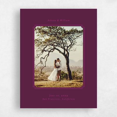 Plum, Purple Wedding Save the Date - Constance Photo