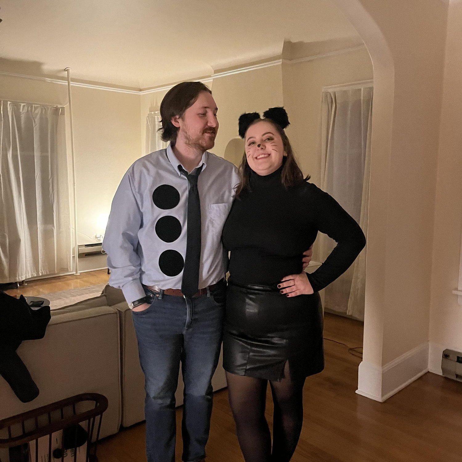 October 2023: Halloween as (three hole punch) Jim and Pam from The Office