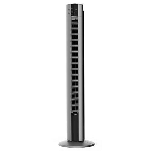 Lasko Portable Electric 48" Oscillating Tower Fan with Fresh Air Ionizer, Timer and Remote Control for Indoor, Bedroom and Home Office Use, 48 inches, Grey T48310