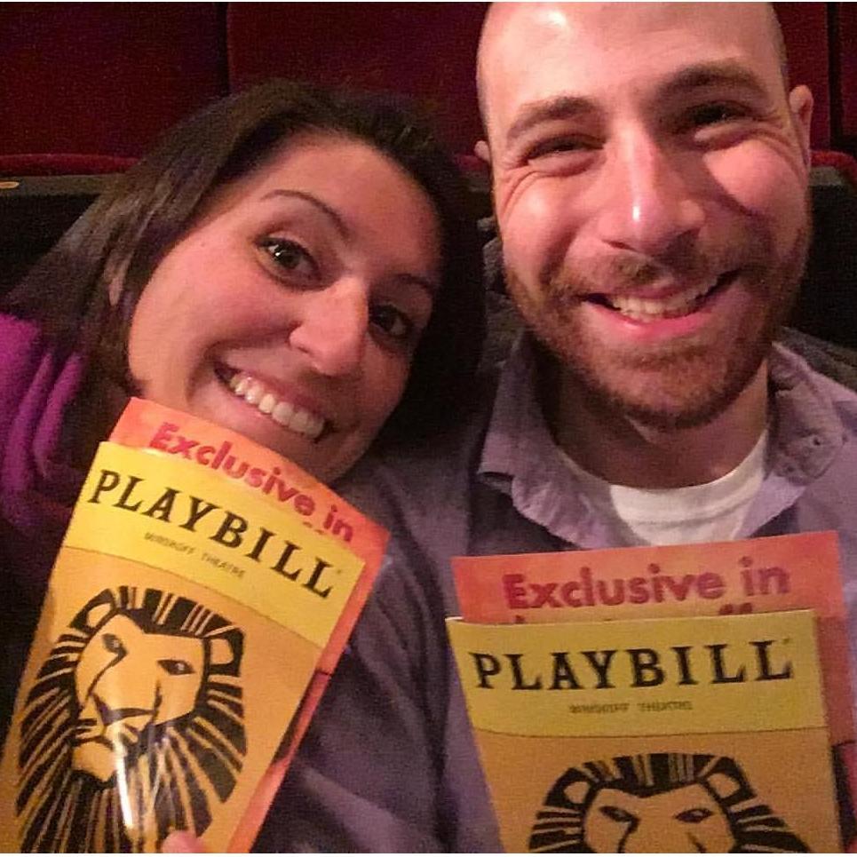 Date night seeing The Lion King on Broadway, 2017