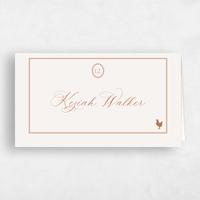 Brown Wedding Place Card - Gavina Chicken