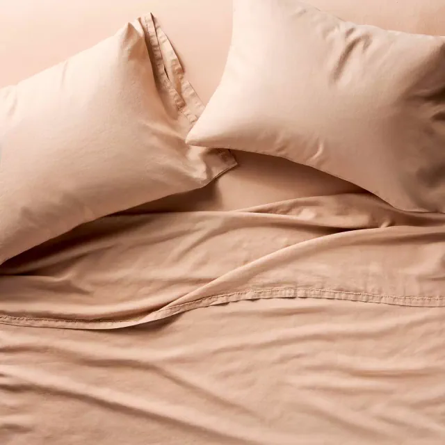 Queen 100% Linen Sheet Set Light Adobe Clay - Casaluna™