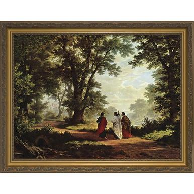 Road to Emmaus in Ornate Gold Frame