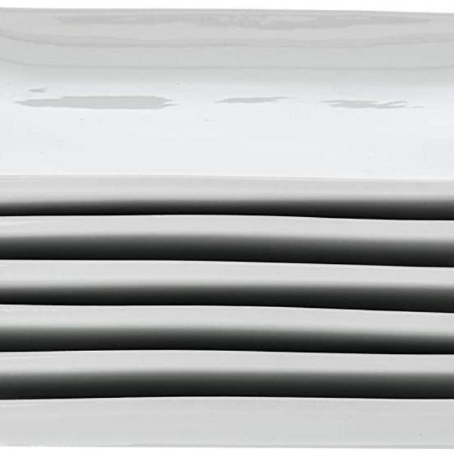 Danxia Appetizer Plates Porcelain Square 6 Inch - Set of 6, White