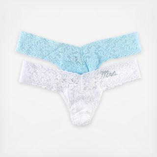 2-Piece "Mrs" & Signature Lace Low Rise Thong Set