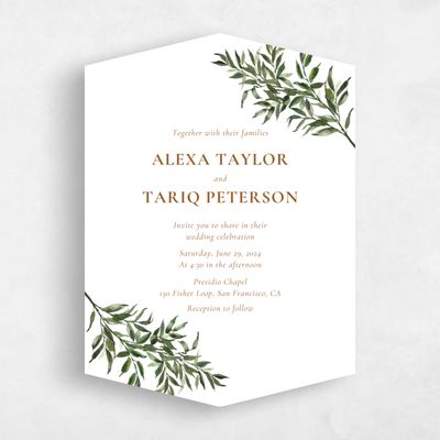 White Diamond Wedding Invitation - Keely Classic