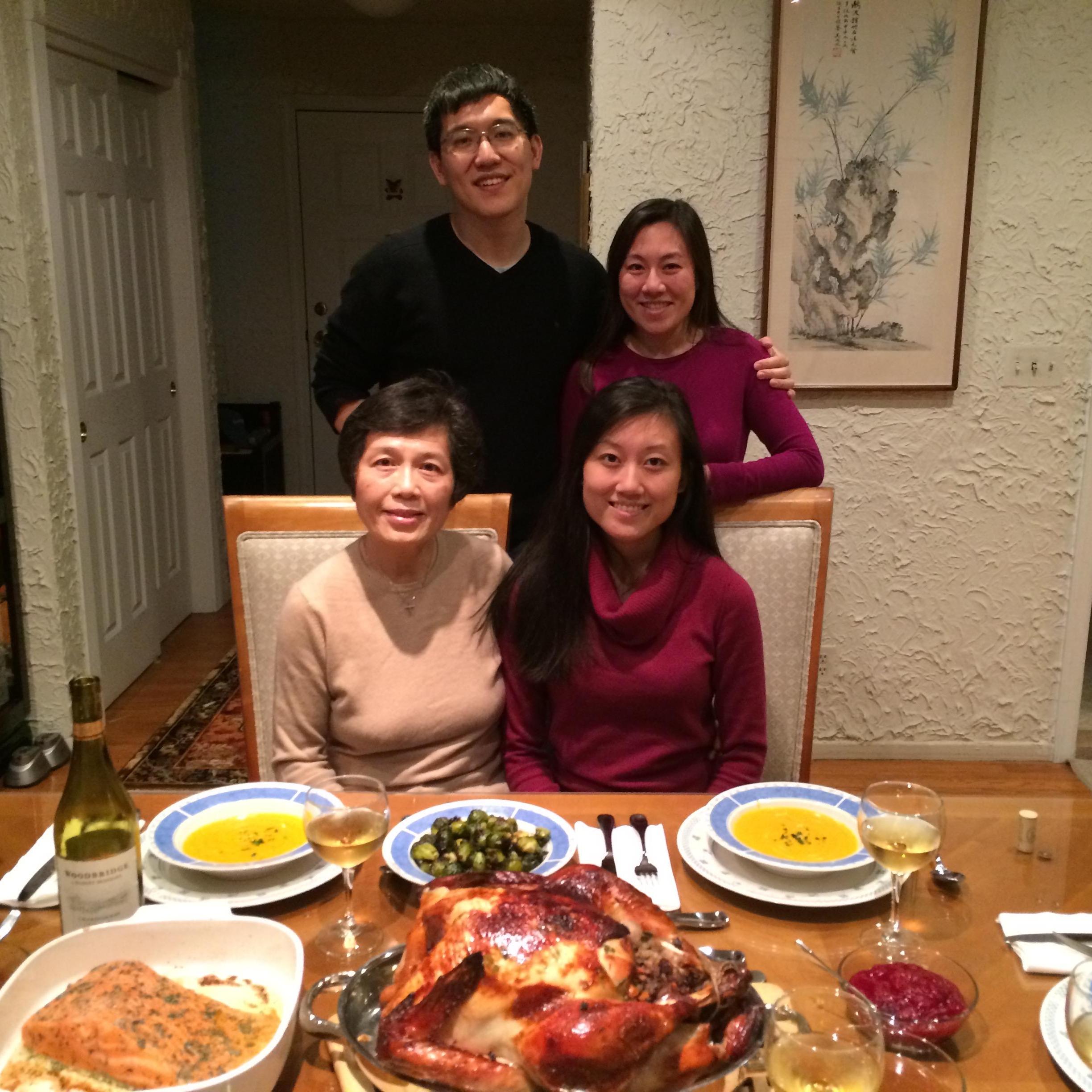 Another picture of our Thanksgiving meal, with Lynn :)