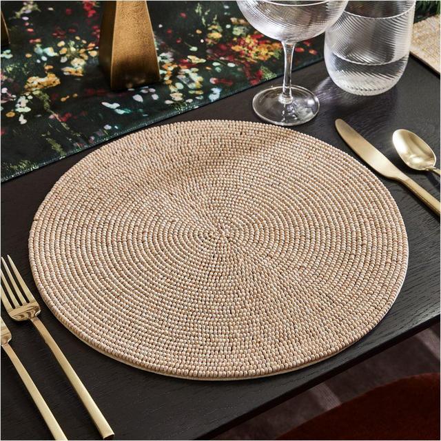 Beaded Placemat, Natural