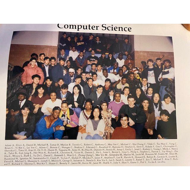 Here we are together in the yearbook photo for our major - BTHS Comp Sci #classof93