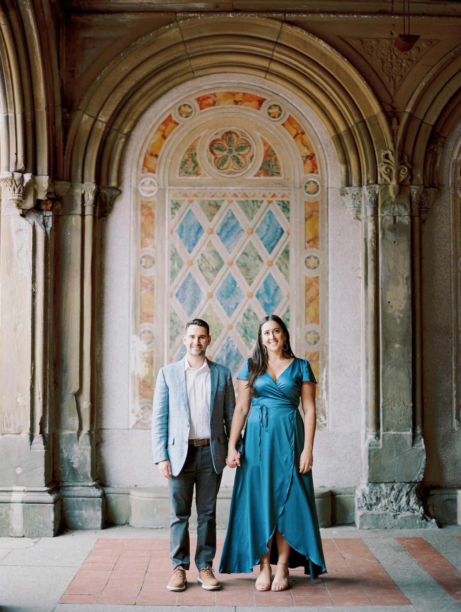 Engagement photos in Central Park 2021