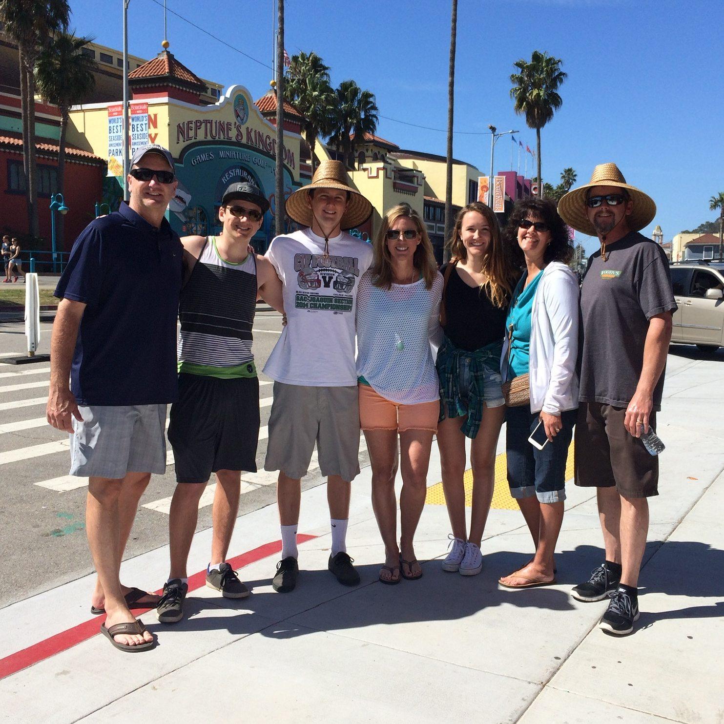 In 2015, the families took a family vacation to Santa Cruz where they rented a house with an amazing view of the ocean. The families spent one of the days at the boardwalk making lots of memories!