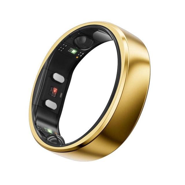 RingConn Gen 2, World’s First Smart Ring with Sleep Apnea Monitoring, No APP Subscription, 12-Day Battery Life, Stress/Heart Rate/Women's Health Tracker, Android & iOS Compatible (Gold, Size 6)